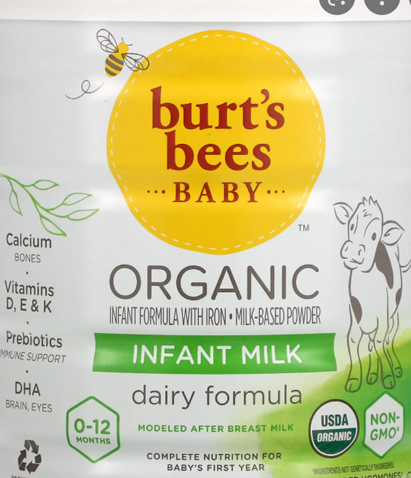Burt's Bees Organic Infant formula 12 Oz Can