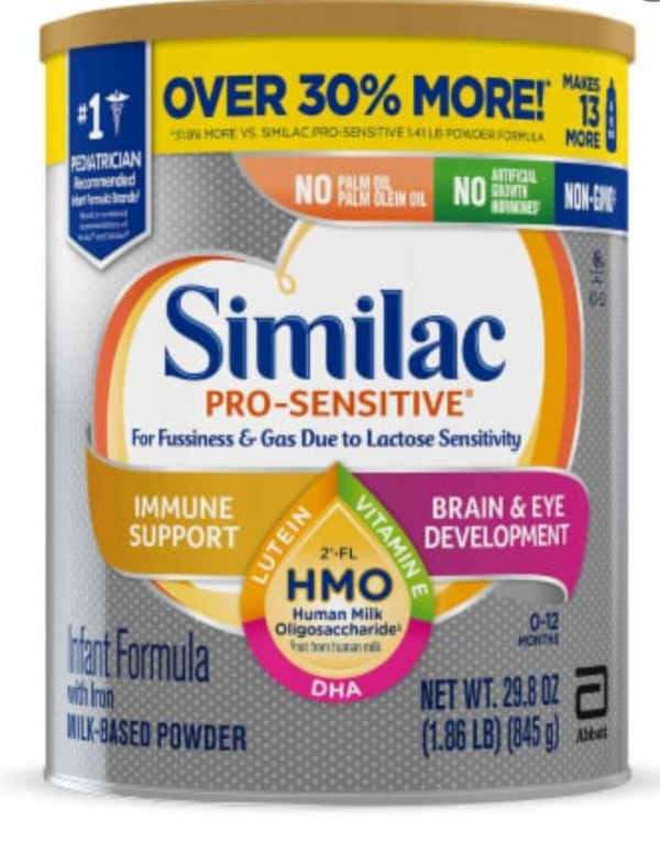 Similac Pro Sensitive 29.8 oz - 30% more